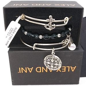 Alex and Ani Compass & Anchor Set